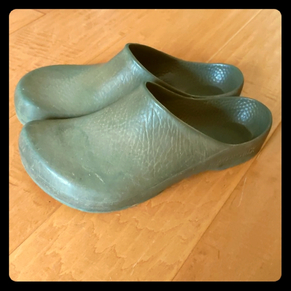 Birkenstock Hunter Green Rubber Clogs
